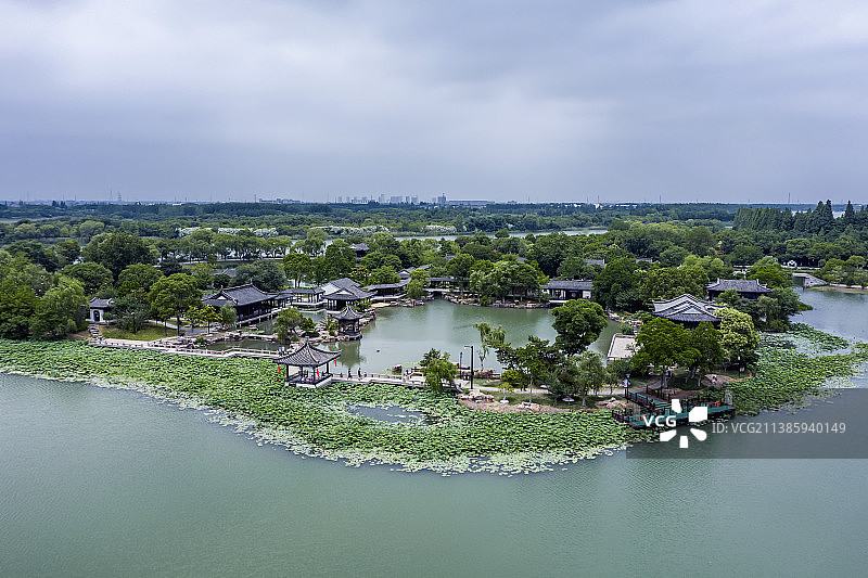 常熟尚湖风景区的夏天图片素材
