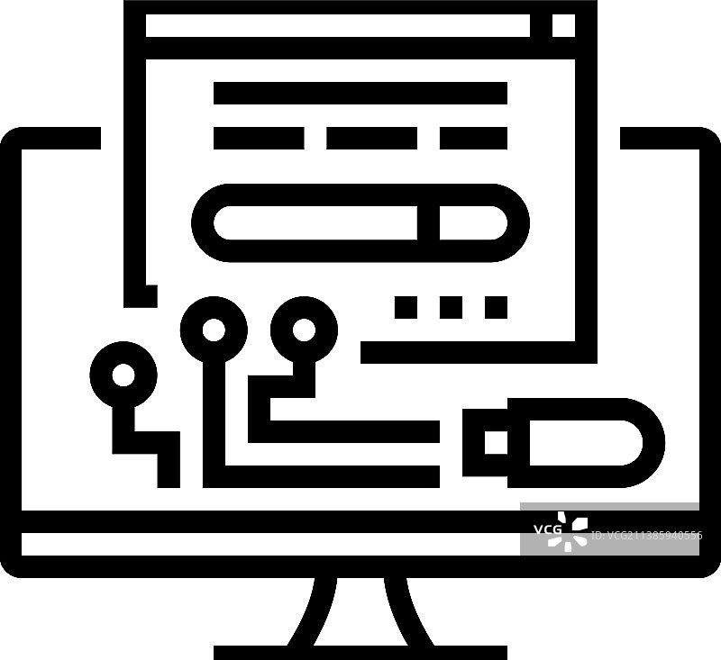 司机软件线性图标图片素材