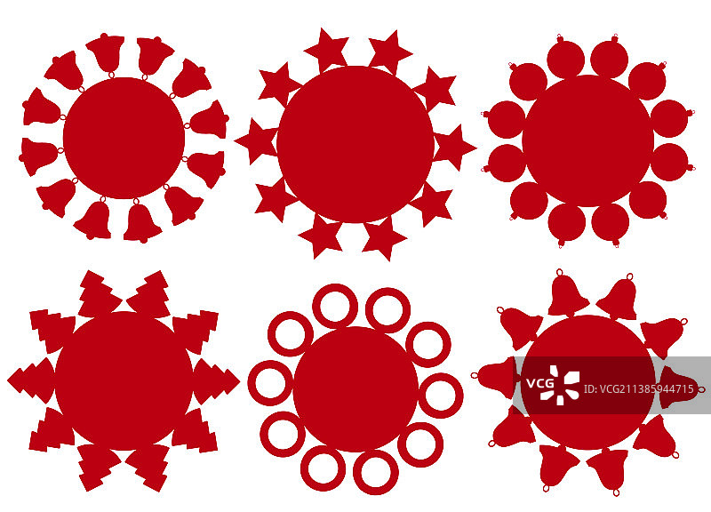 圣诞节贴纸套装图片素材