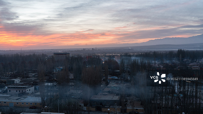 南疆晨曦图片素材