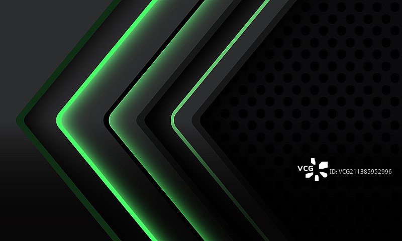 抽象灰绿色霓虹箭头方向图片素材