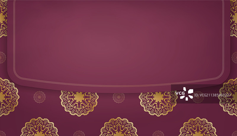 勃艮第背景与希腊金色装饰图片素材