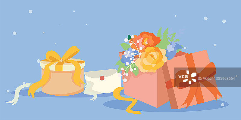 节日庆祝祝贺鲜花礼物图片素材