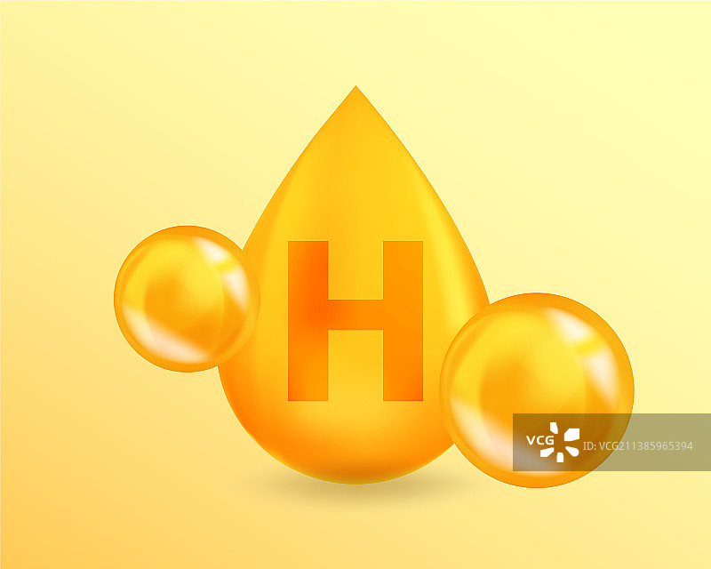 维生素H生物素逼真滴剂图片素材