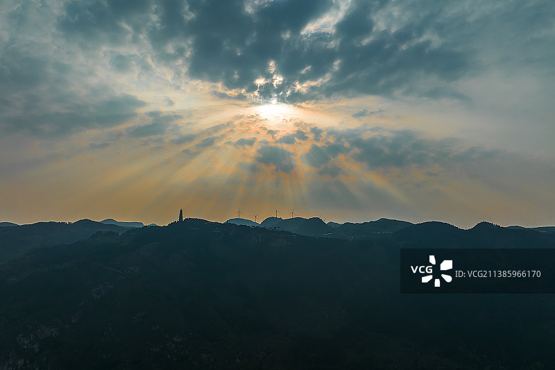 个旧老阴山顶图片素材