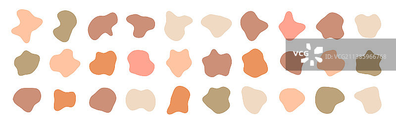 自然色抽象有机形状合集图片素材