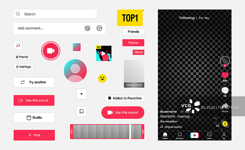 社交媒体界面应用程序图标图片素材