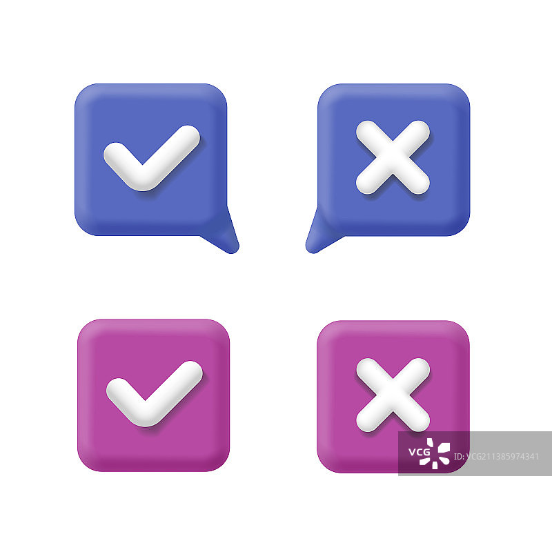 对勾叉号是与否复选标记图片素材