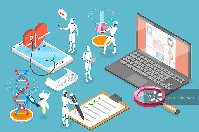 三维等距平面概念图片素材