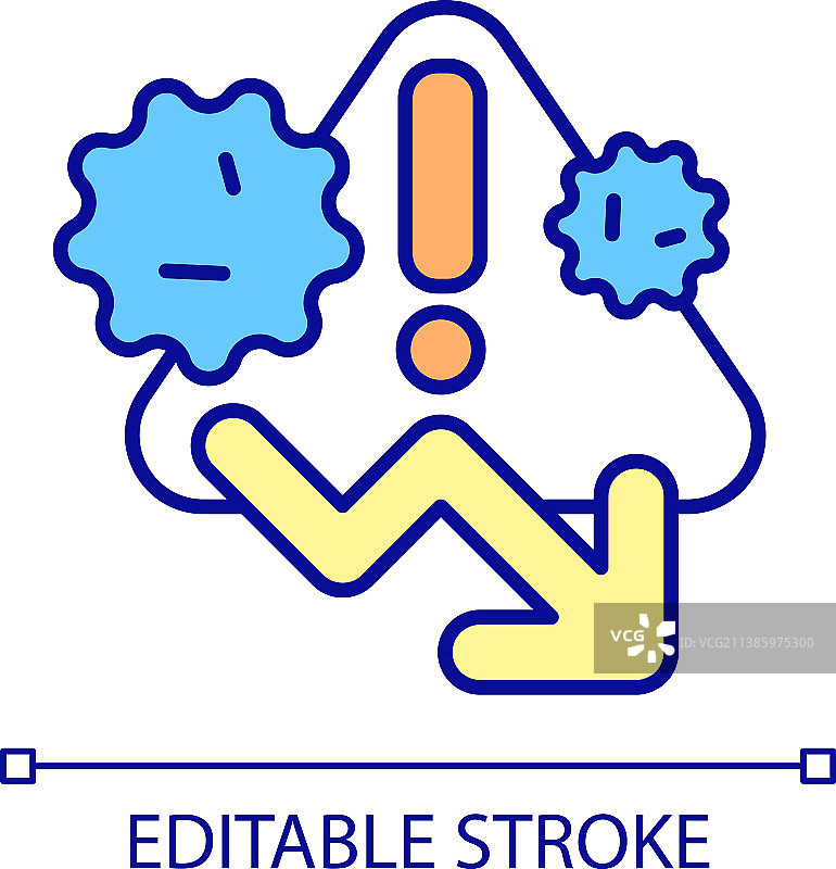 免疫力降低RGB颜色图标图片素材