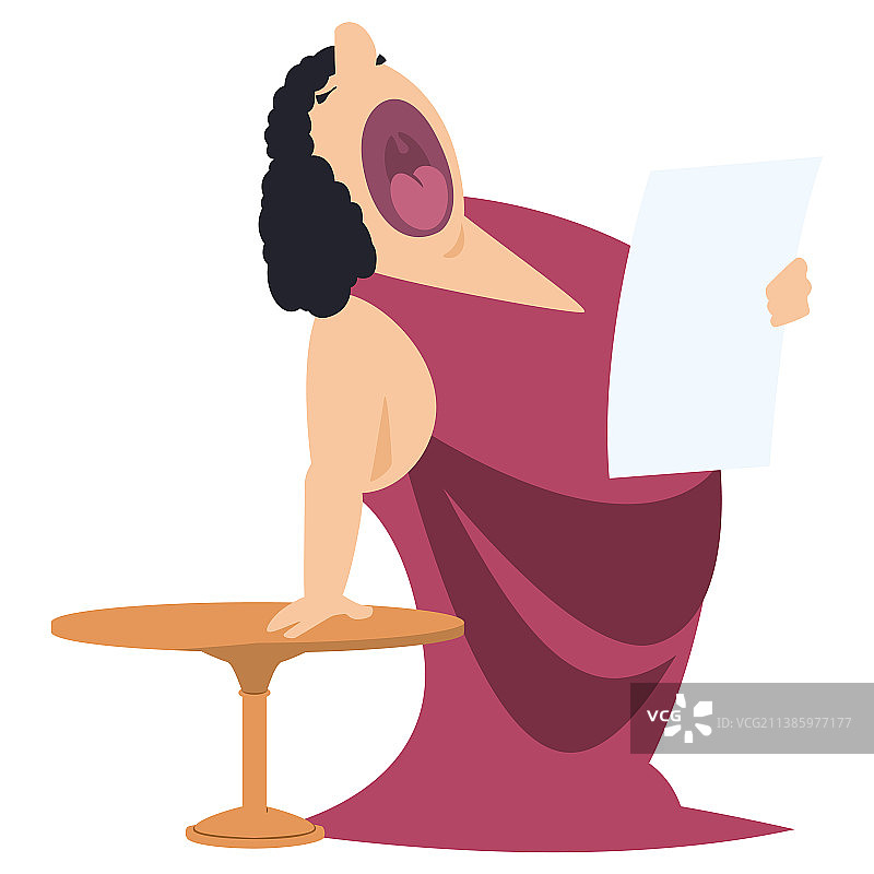 用于互联网和移动网站的歌剧女歌手图片素材