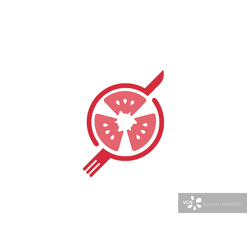 西红柿图标Logo设计图片素材