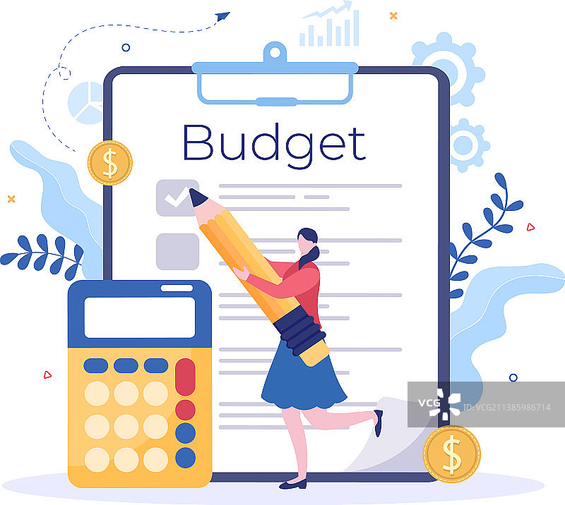 预算财务分析师进行管理或规划图片素材