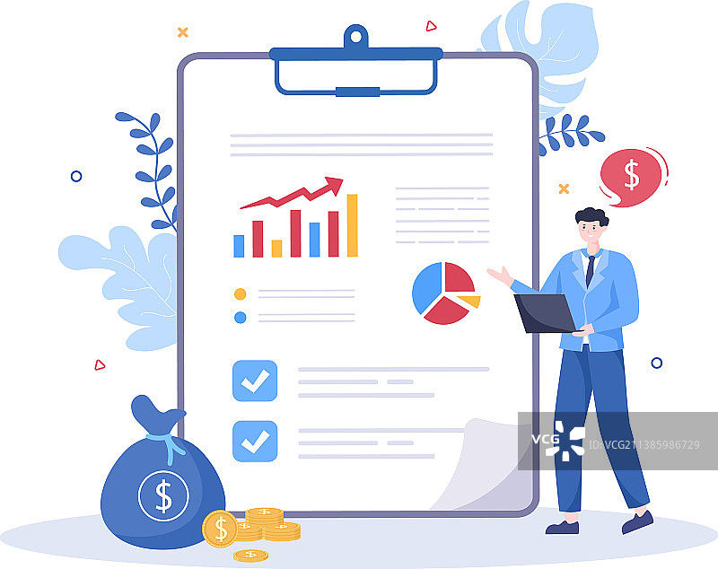 预算财务分析师进行管理或规划图片素材