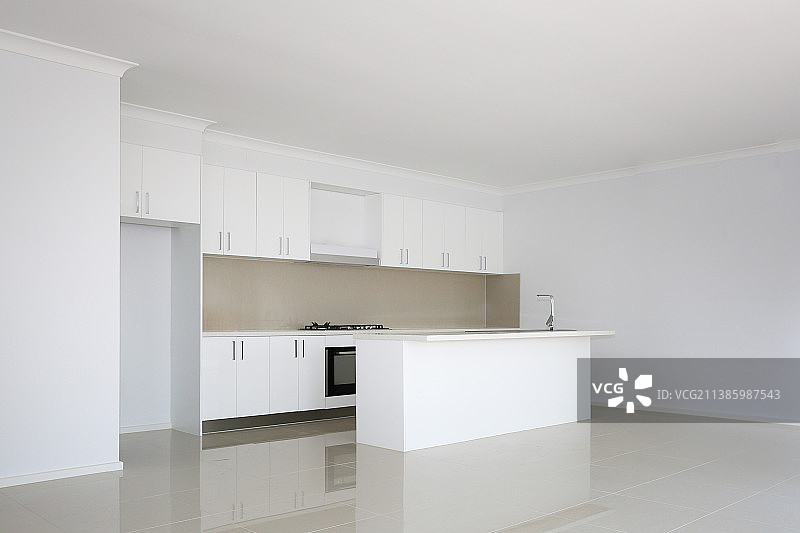 简洁宽敞开放式厨房图片素材