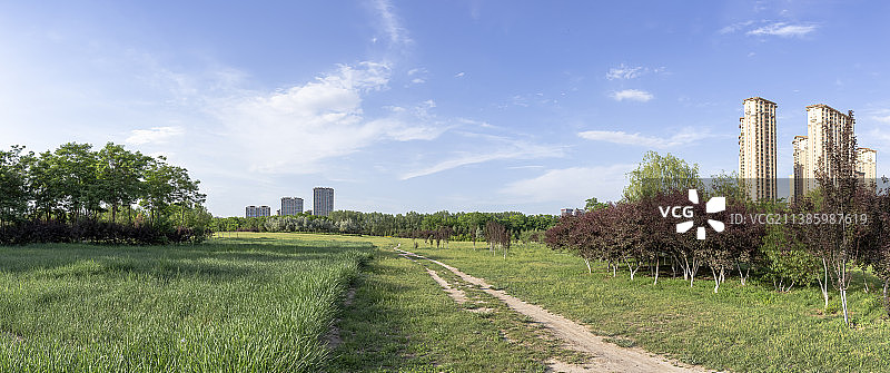 宁夏银川七十二连湖湖畔风光图片素材