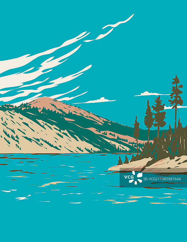 内华达州太浩湖马莱特湖州立公园图片素材