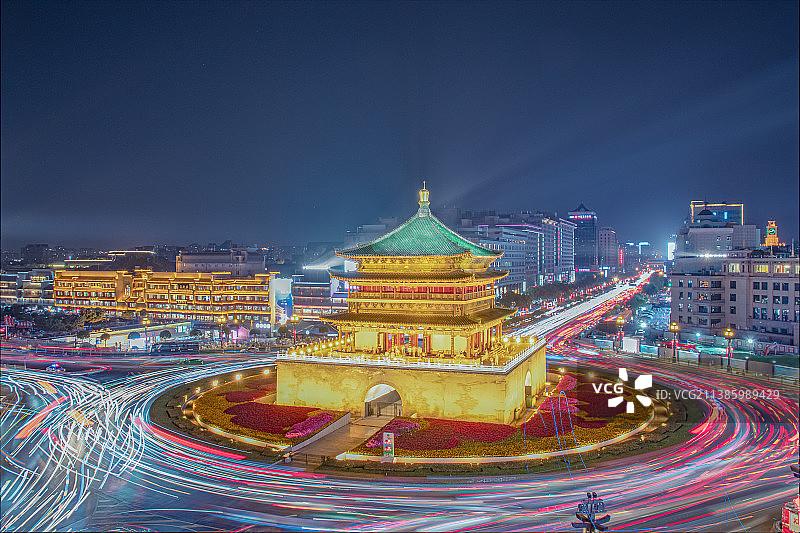 陕西西安钟楼图片素材