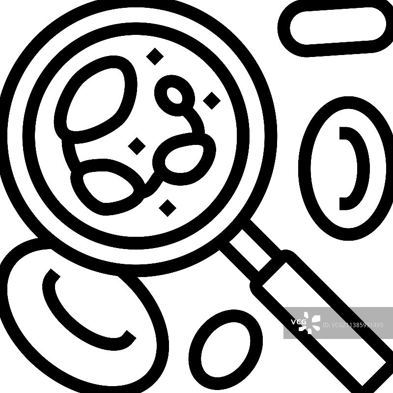 巨成红细胞性贫血研究线性图标图片素材