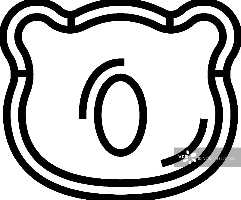 婴儿枕头线条图标图片素材