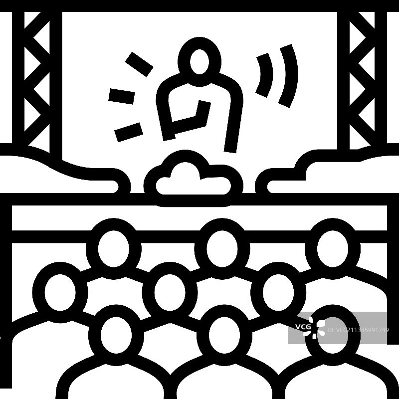 音乐节线性图标图片素材