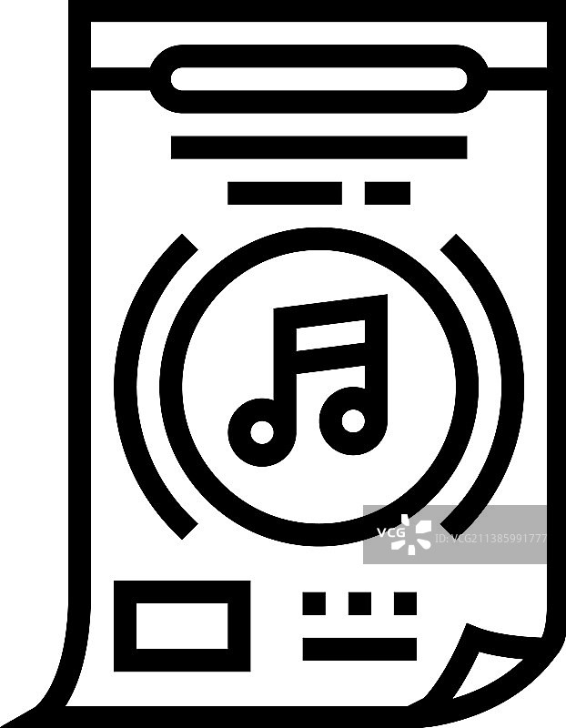 音乐节宣传海报线性图标图片素材