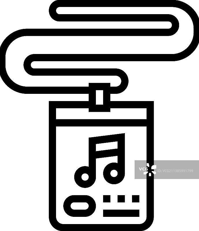 音乐节参与者徽章线条图标图片素材