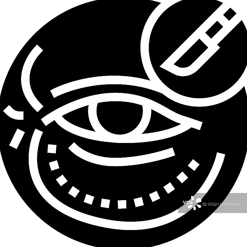 眼睑整形手术Glyph图标图片素材