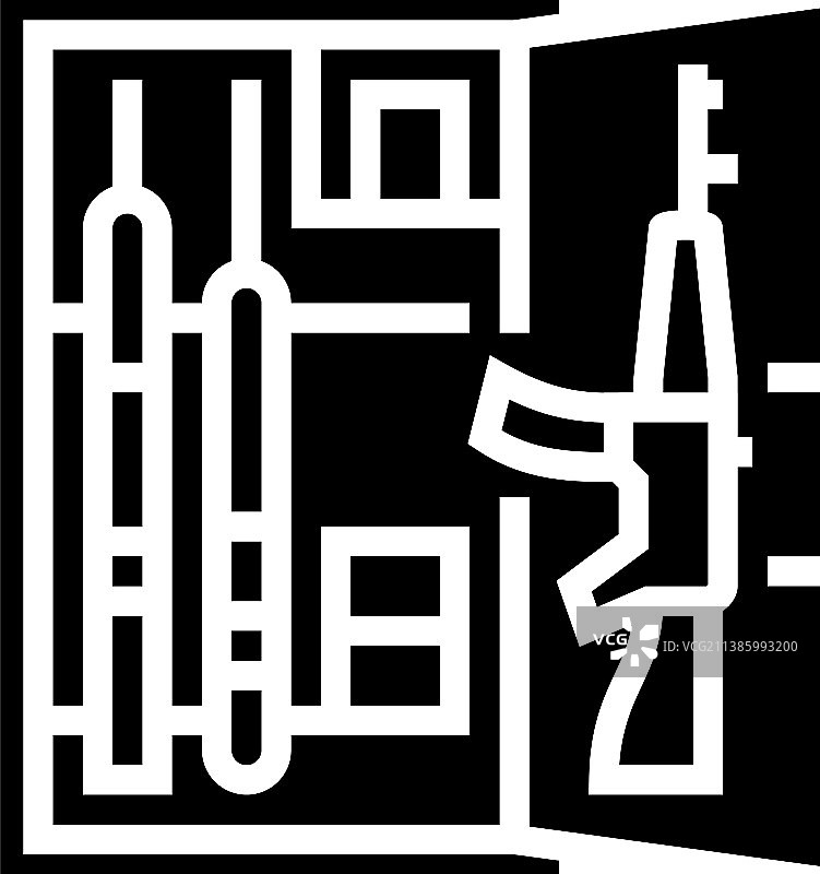 枪械保险柜字形图标图片素材