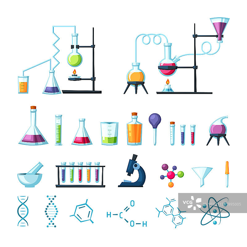 化学实验室设备显微生物学套装图片素材