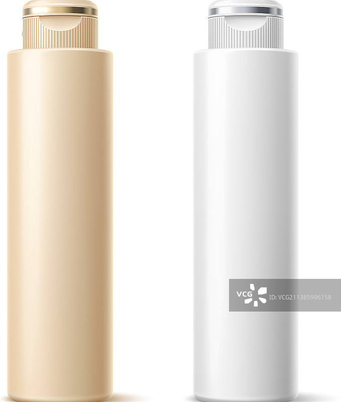 圆柱形塑料瓶逼真模型图片素材