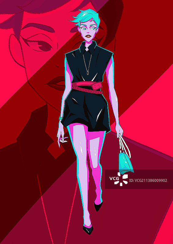 欧美人物美漫风海报插画图片素材