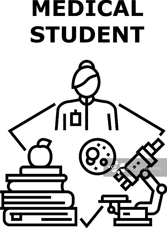 医学生概念图（黑色）图片素材