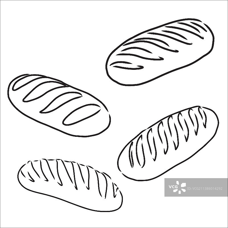 烘焙产品素描合集图片素材