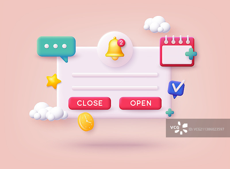 提醒设计样机通知邮件图片素材