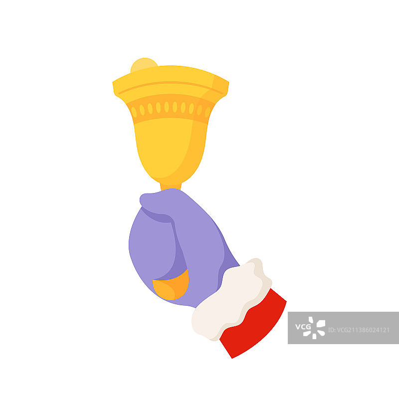 圣诞老人手摇圣诞铃铛图片素材