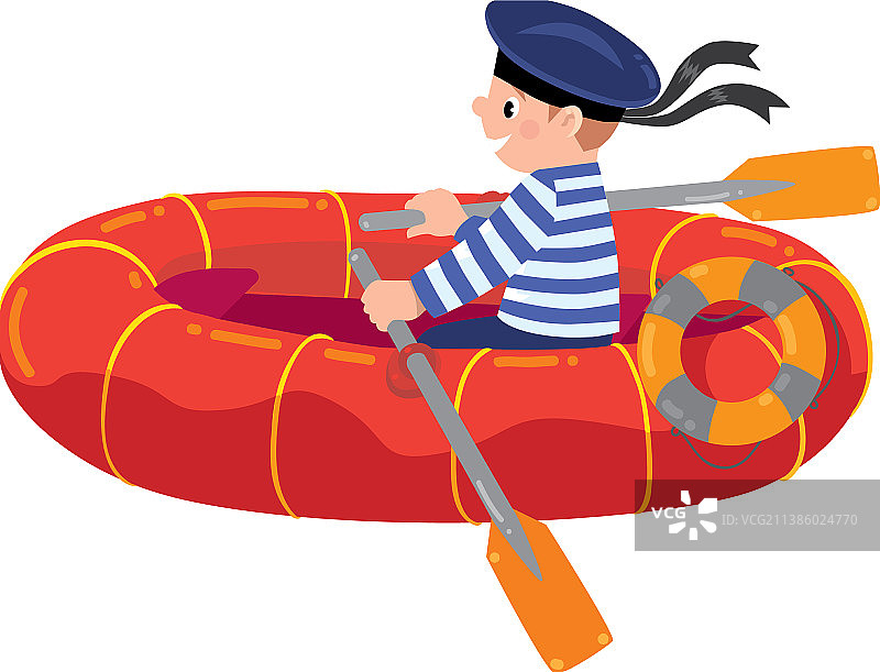 在船上的快乐水手图片素材