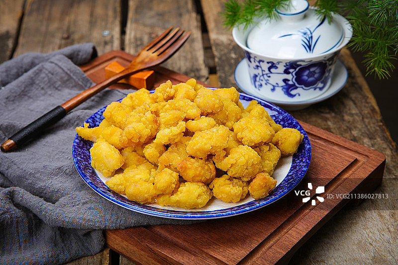 一盘盐酥鸡图片素材