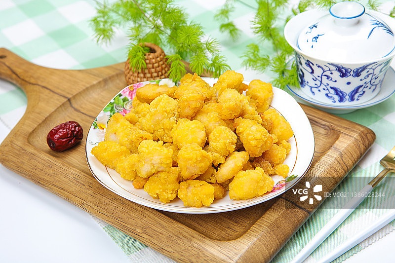 一盘盐酥鸡图片素材