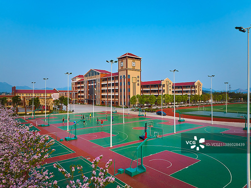 校园一角图片素材