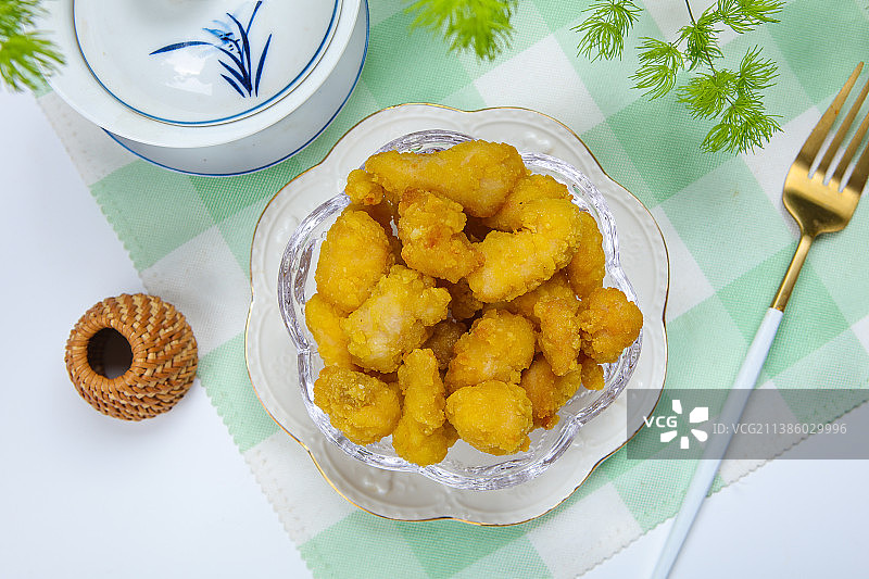 一盘盐酥鸡图片素材