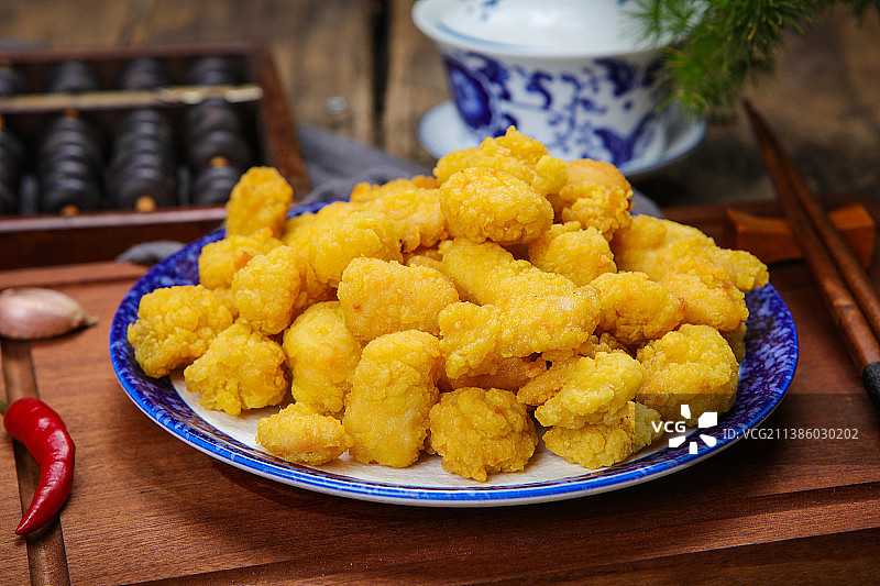 一盘盐酥鸡图片素材