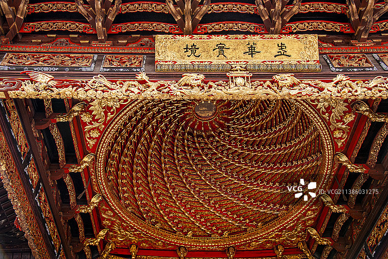 浙江宁波天一阁“南国书城”秦氏支祠戏台图片素材