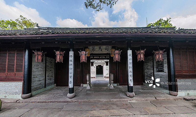 浙江宁波天一阁“南国书城”司马第图片素材