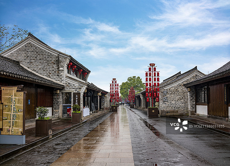 浙江宁波市江北区慈城古县城街道图片素材