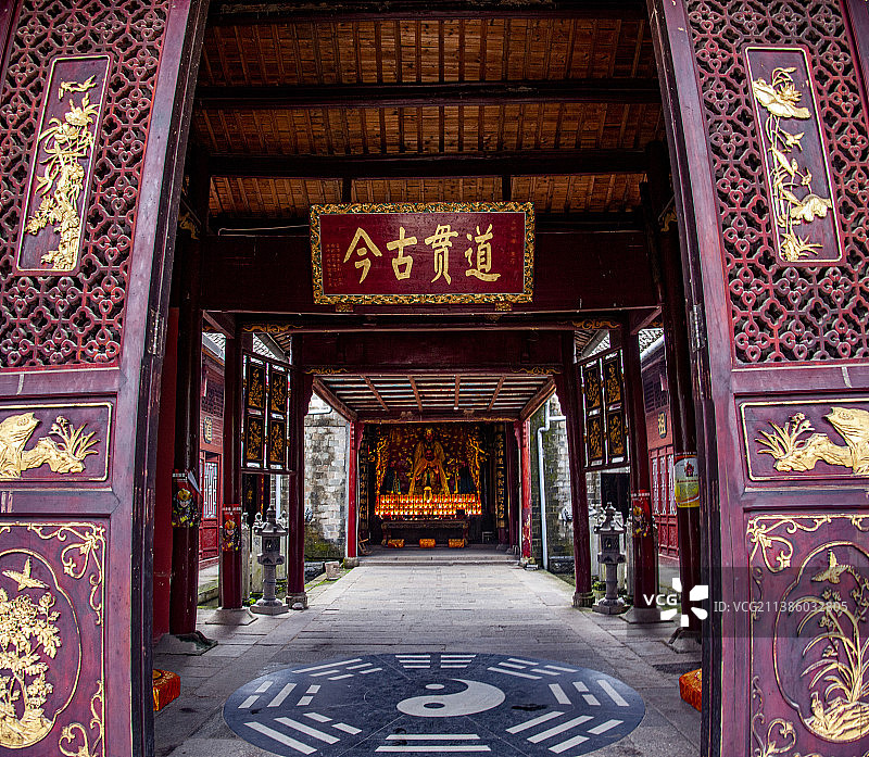 江西省鹰潭市龙虎山上清古镇天师祖庙留侯家庙图片素材