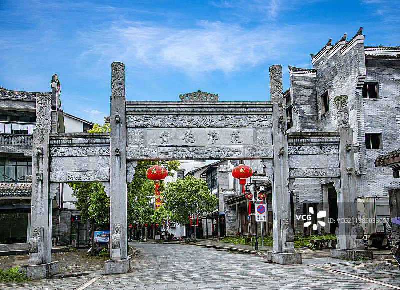 江西省鹰潭市龙虎山上清古镇街坊图片素材