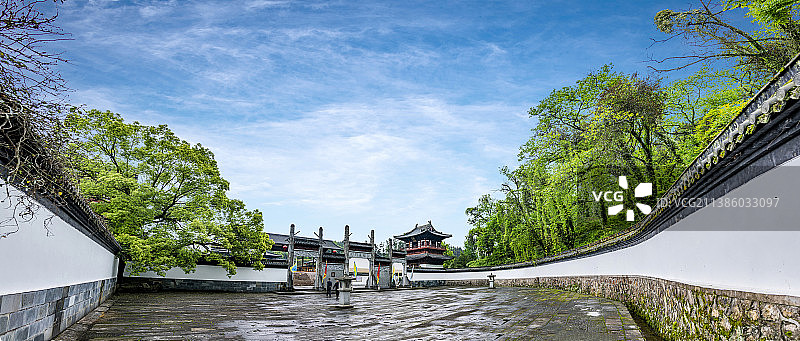 江西省鹰潭市龙虎山大上清宫八卦墙图片素材