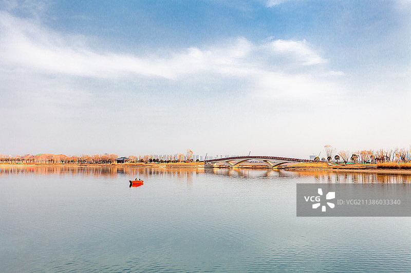 西安昆明池七夕公园风光图片素材