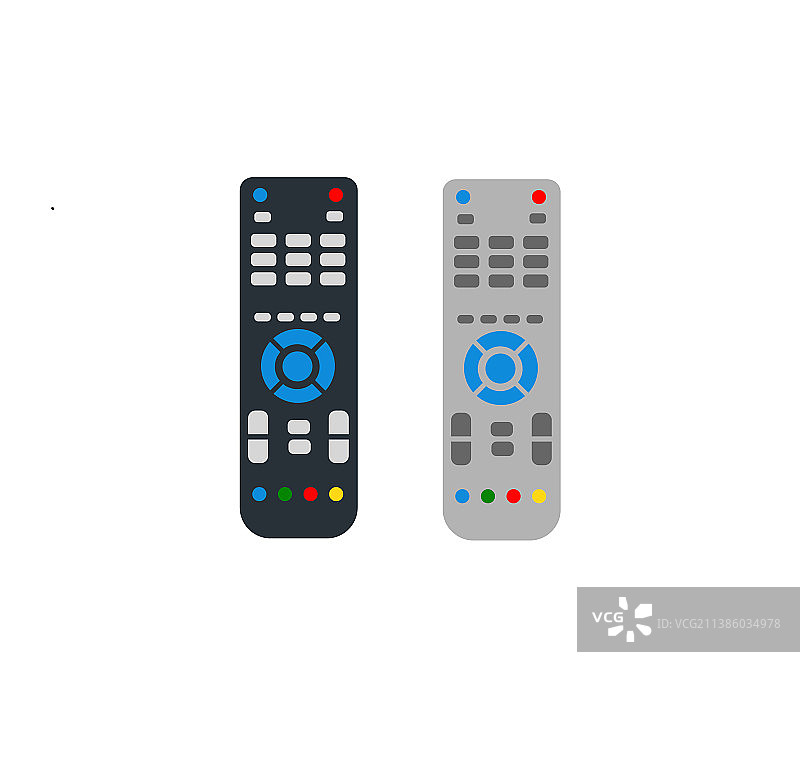 黑白设计的电视遥控器图片素材